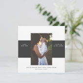 Eenvoudige Blokken Fotoaankondiging Feestdagenkaart (Staand voorkant)