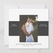 Eenvoudige Blokken Fotoaankondiging Feestdagenkaart (Voorkant)