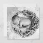 Eenvoudige Blokken Fotoaankondiging Feestdagenkaart (Achterkant)