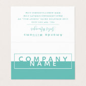 Eenvoudige blokkleur, dubbel Visitekaartje (Buitenkant ongevouwen)