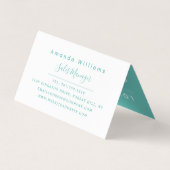 Eenvoudige blokkleur, dubbel Visitekaartje (Achterkant)