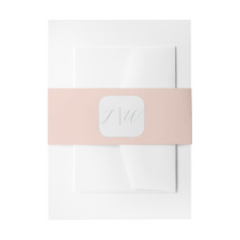 Eenvoudige blos | Sage Modern 2 Bruiloft Uitnodigingen Wikkel