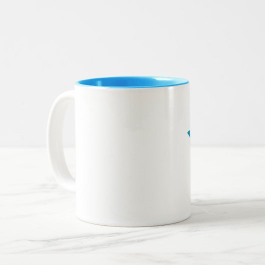 Eenvoudige blue airplane coffee mok (Voorkant links)