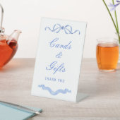 Eenvoudige Blue Bow Kaarten & Geschenken Reclamebord Met Voetstuk (Insitu)