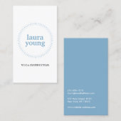 Eenvoudige Blue Circle-Logo Visitekaartje (Voorkant / Achterkant)