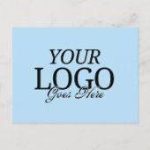 Eenvoudige Blue Company Logo met QR Code Business Briefkaart (Voorkant)