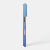 Eenvoudige Blue Gradient Heart Minimal Script Naam iPhone Hoesje (Rechterkant)
