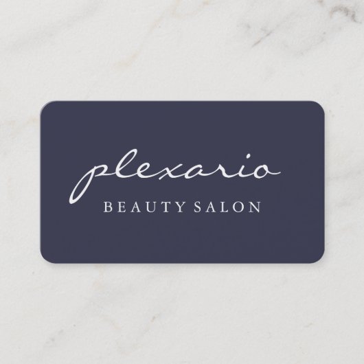 Eenvoudige BLUE Modern Beauty Salon Visitekaartje (Voorkant)