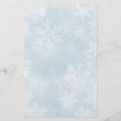 Eenvoudige Blue Snowflakes Baby shower Advies Kaar (Achterkant)