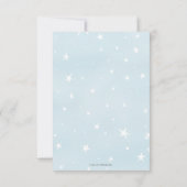 Eenvoudige Blue Waterverf Stars Bedankkaart (Achterkant)