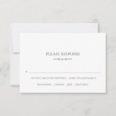 Eenvoudige Blue Wedding RSVP Kaarten Notitiekaartje (Voorkant)