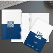 Eenvoudige Blue & White Small Business Planner