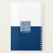 Eenvoudige Blue & White Small Business Planner (Achterkant)