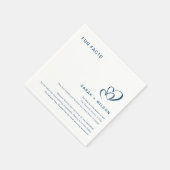 Eenvoudige Blush Hart Bruiloft Leuke Feiten Servet (Hoek)