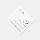 Eenvoudige Blush Hart Bruiloft Leuke Feiten Servet (Hoek)