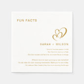 Eenvoudige Blush Hart Trouwfeiten Servet (Voorkant)