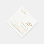 Eenvoudige Blush Hart Trouwfeiten Servet (Hoek)