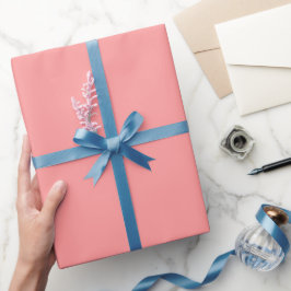 Eenvoudige Blush Koraal Perzik Kleurschakering Cadeaupapier