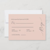 Eenvoudige Blush Modern RSVP (Voorkant)