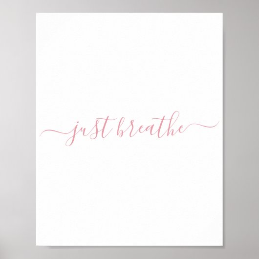 Eenvoudige Blush Pink doorbreekt het script Poster (Voorkant)