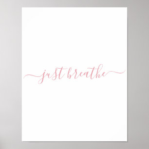 Eenvoudige Blush Pink doorbreekt het script Poster