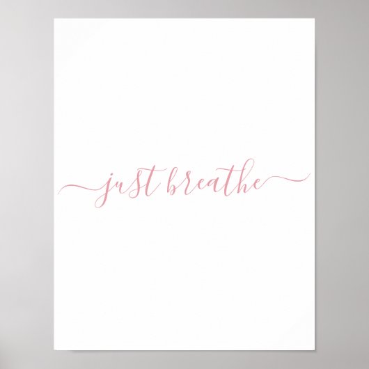 Eenvoudige Blush Pink doorbreekt het script Poster (Voorkant)