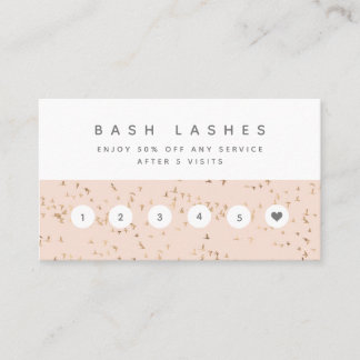 Eenvoudige Blush Pink en Gold Professional Klant Klantenkaartje
