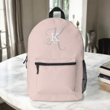Eenvoudige Blush Pink met stijlvolle Monogram Typo
