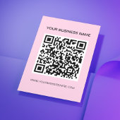 Eenvoudige Blush Pink Promotionele QR Code Marketi Flyer