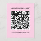 Eenvoudige Blush Pink Promotionele QR Code Marketi Flyer (Voorkant)