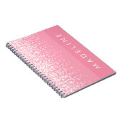 Eenvoudige Blush Pink Specified Name Notitieboek (Rechterzijde)