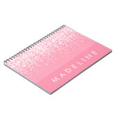 Eenvoudige Blush Pink Specified Name Notitieboek (Linkerzijde)