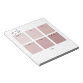 Eenvoudige Blush Roze Afscheur Planner  Notitieblok (Schuin)