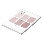 Eenvoudige Blush Roze Afscheur Planner  Notitieblok (Linkerzijde)