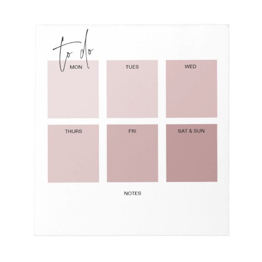 Eenvoudige Blush Roze Afscheur Planner  Notitieblok (Voorkant)