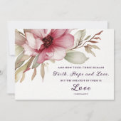 Eenvoudige Blush Roze Bloem Christelijke Bijbel Br Kaart (Achterkant)