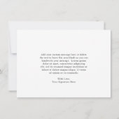 Eenvoudige Blush Roze Bloemen Elegante Bruiloft Bedankkaart (Achterkant)