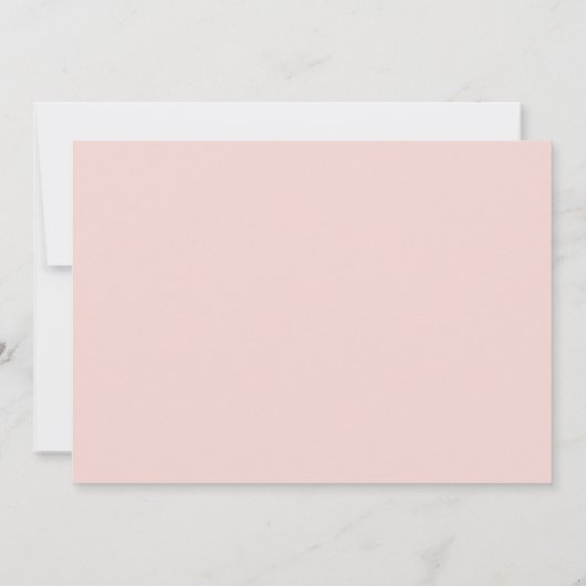 Eenvoudige Blush Roze Bloemen Foto Elegante Bruilo Save The Date (Achterkant)