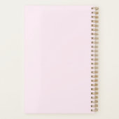 Eenvoudige Blush Roze Bloemige Monogram Letter I Planner (Achterkant)