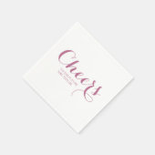 Eenvoudige Blush Roze Cheers Bruiloft Servet (Hoek)