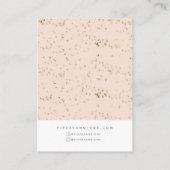 Eenvoudige Blush Roze en Goud Professionele Oorbel Visitekaartje (Achterkant)