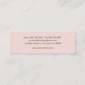 Eenvoudige Blush Roze Ginkgo Leaf Natuur Mini Visitekaartje (Achterkant)