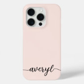 Eenvoudige Blush Roze Meisjesachtige Script Gemono Case-Mate iPhone Case (Achterkant)