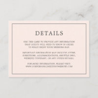 Eenvoudige Blush Roze Monogram Elegante Huwelijk