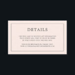 Eenvoudige Blush Roze Monogram Elegante Huwelijk Informatiekaartje<br><div class="desc">Eenvoudige kleine trouwbehuizingskaart met een modern, maar elegant design met uw details omgeven door een dunne rand en uw monogram op de achterkant. Alle ontwerpelementen zijn grijs over een wazige roze achtergrond en kunnen worden gewijzigd in het gereedschap voor het bewerken van ontwerpen. Een stijlvol en stijlvol ontwerp dat ideaal...</div>