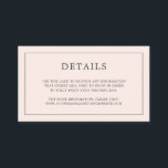 Eenvoudige Blush Roze Monogram Elegante Huwelijk Informatiekaartje<br><div class="desc">Eenvoudige kleine trouwbehuizingskaart met een modern, maar elegant design met uw details omgeven door een dunne rand en uw monogram op de achterkant. Alle ontwerpelementen zijn grijs over een wazige roze achtergrond en kunnen worden gewijzigd in het gereedschap voor het bewerken van ontwerpen. Een stijlvol en stijlvol ontwerp dat ideaal...</div>