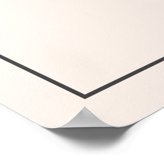 Eenvoudige Blush Roze Monogram Elegante Huwelijk Poster (Hoek)