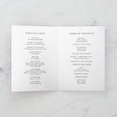 Eenvoudige Blush Roze Monogram Elegante Trouwdag Programma (Binnen)