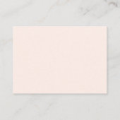Eenvoudige Blush Roze Monogram QR Code Elegante Tr Informatiekaartje (Achterkant)