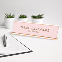 Eenvoudige Blush Roze Pastel Lichte Naam Titel